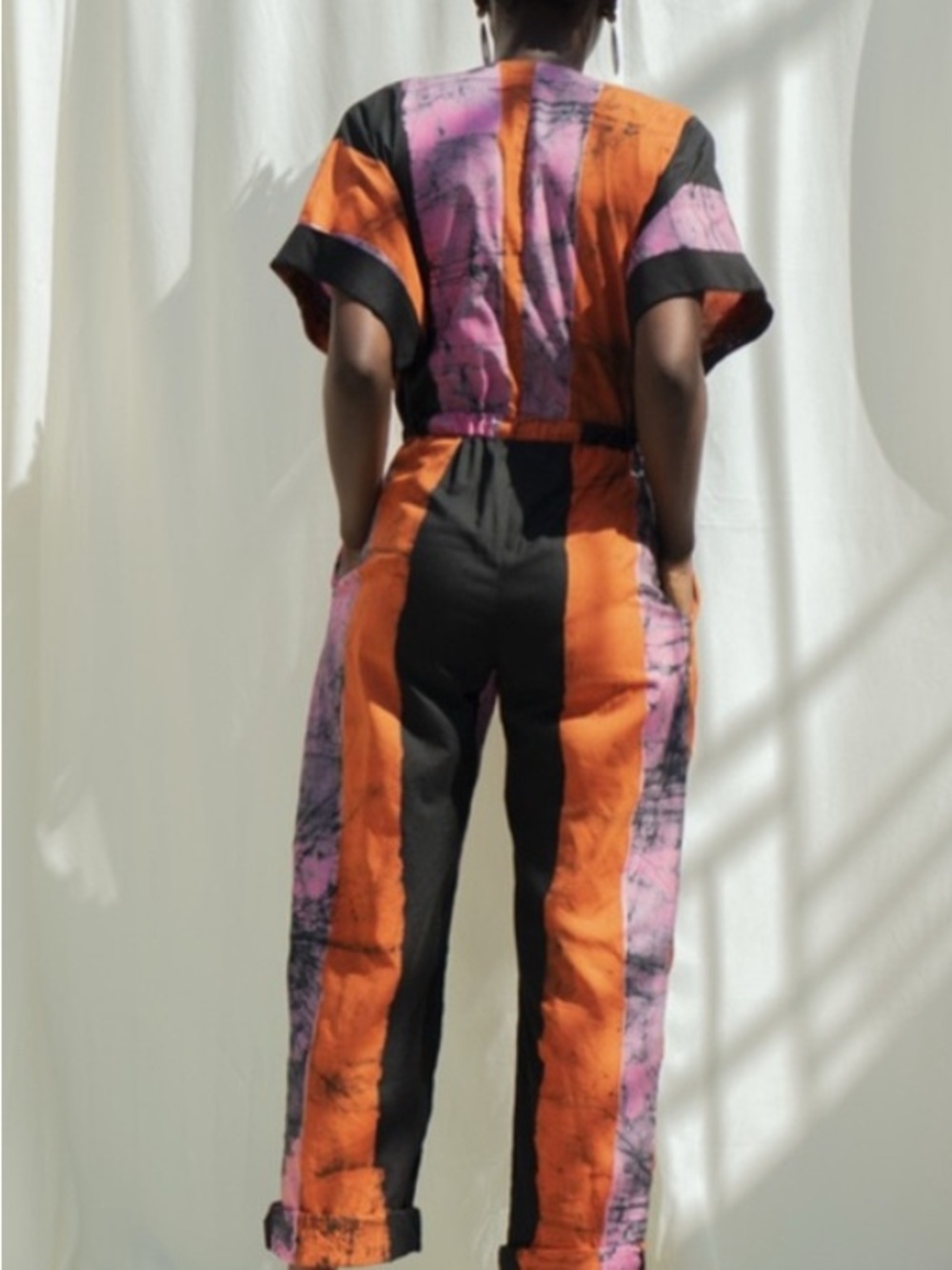 Osei-Duro Opus Jumpsuit “Carmine” – Hand-Batiked Slow Fashion Size XS - Picture 2 of 9